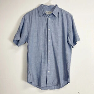 NEW Coastaoro Shirt Mens Small Blue Short Sleeve Shirt Button Up NWOT mark